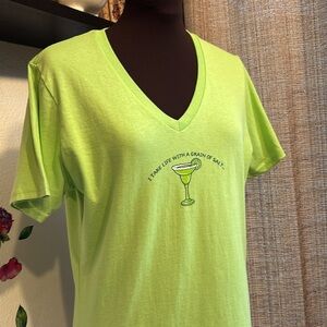 Port & Company vibrant lime green short sleeve graphic t-shirt. Size Medium.
